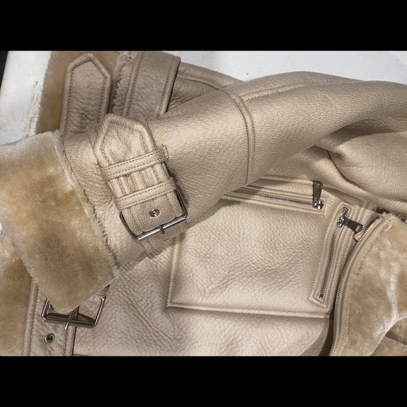 Missguided Beige Aviator Jacket - Picture 6 of 8